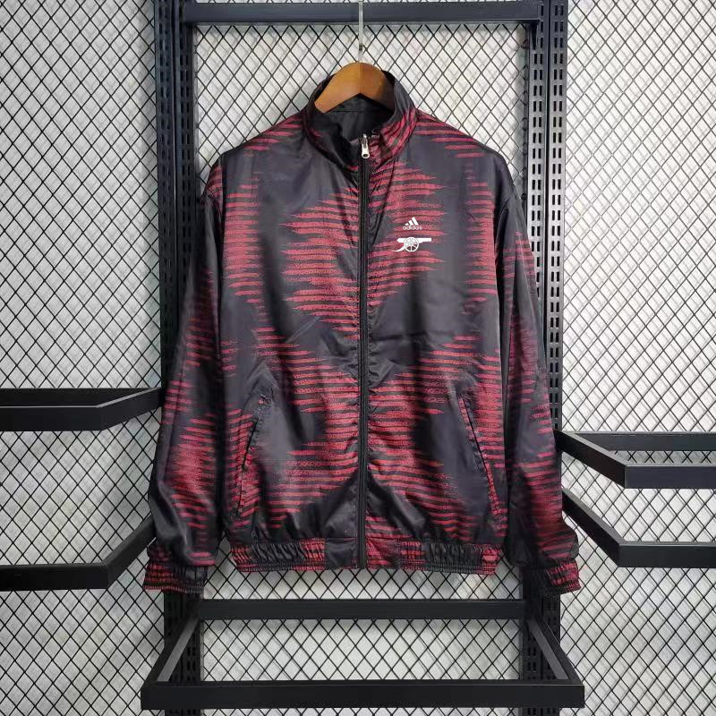 AAA Quality Arsenal 23/24 Reversible Wind Coat - Black/Red